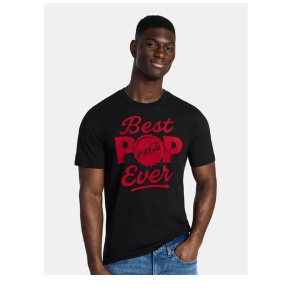 Coca-Cola Best Pop Ever Soda Graphic T-Shirt Black/Red XL 2026 Original